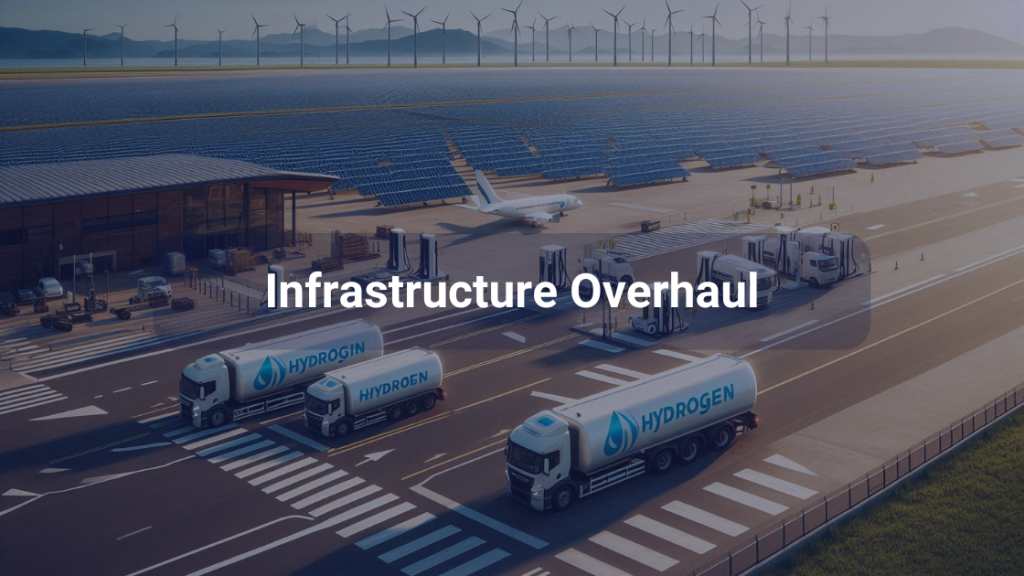 Infrastructure overhaul for hydrogen aviation operations