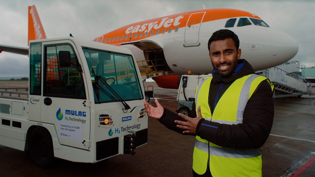 easyJet hydrogen aviation tug refueler project at Bristol Airport